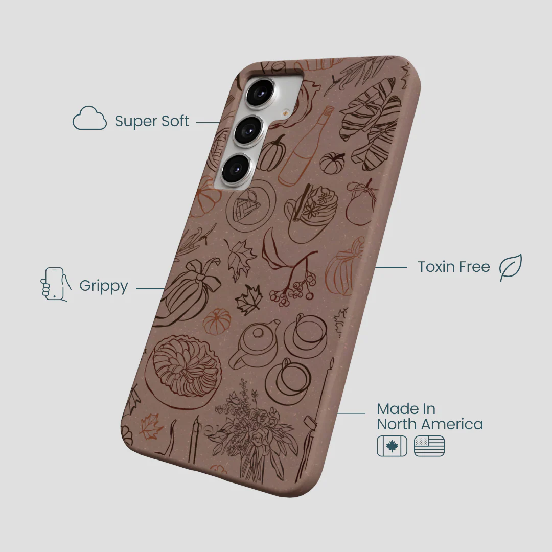 Chocolate Brown Autumn Sweets Samsung Galaxy S25+(Plus) Case - Image 4