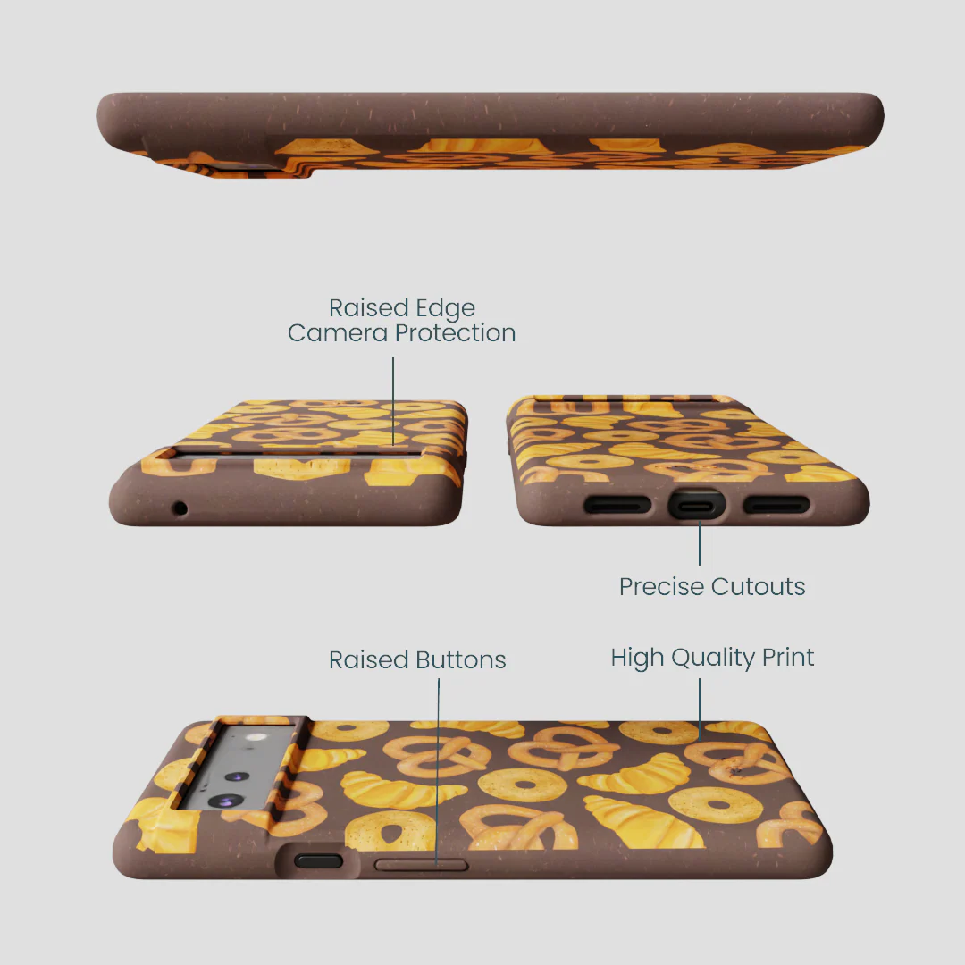 Chocolate Brown Baked Goodies Google Pixel 6 Case - Image 3