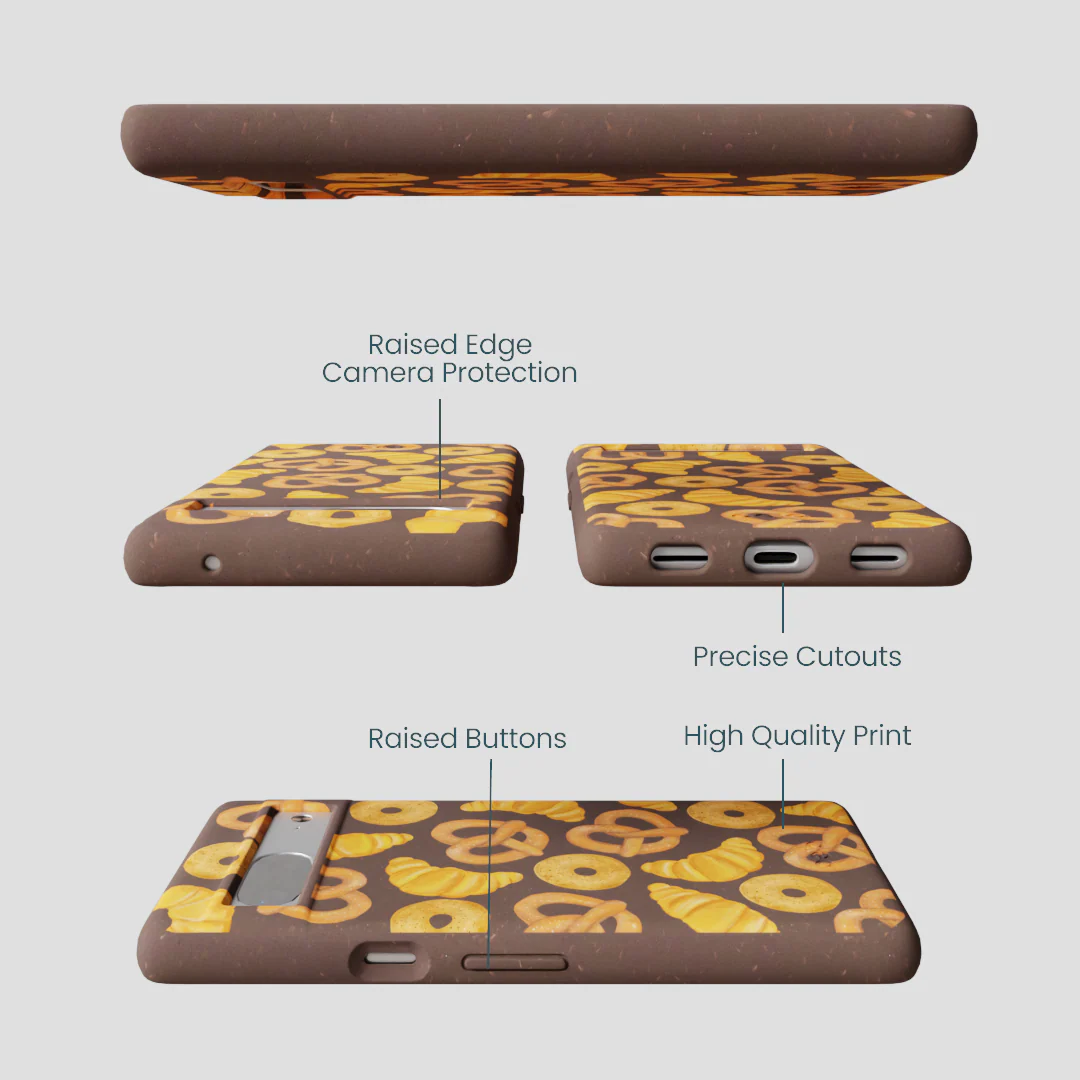 Chocolate Brown Baked Goodies Google Pixel 7 Case - Image 3