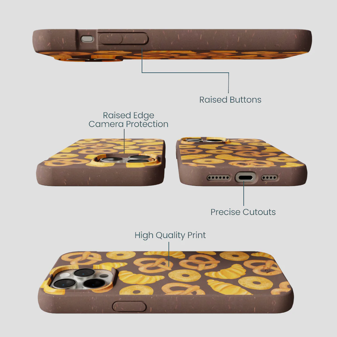 Chocolate Brown Baked Goodies iPhone 15 Pro Max Case - Image 3