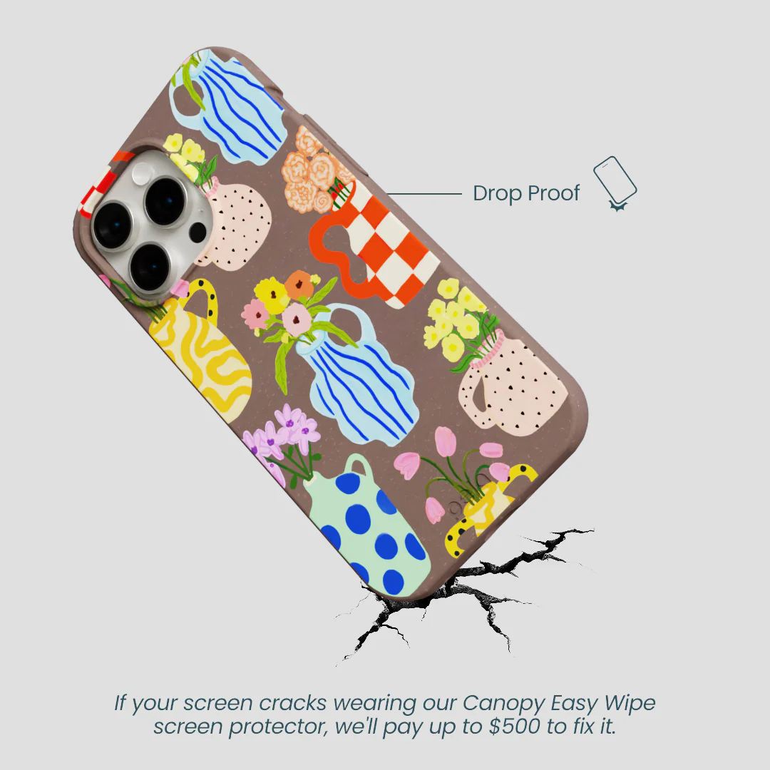 Chocolate Brown Bloom Ceramics iPhone 15 Pro Max Case - Image 5