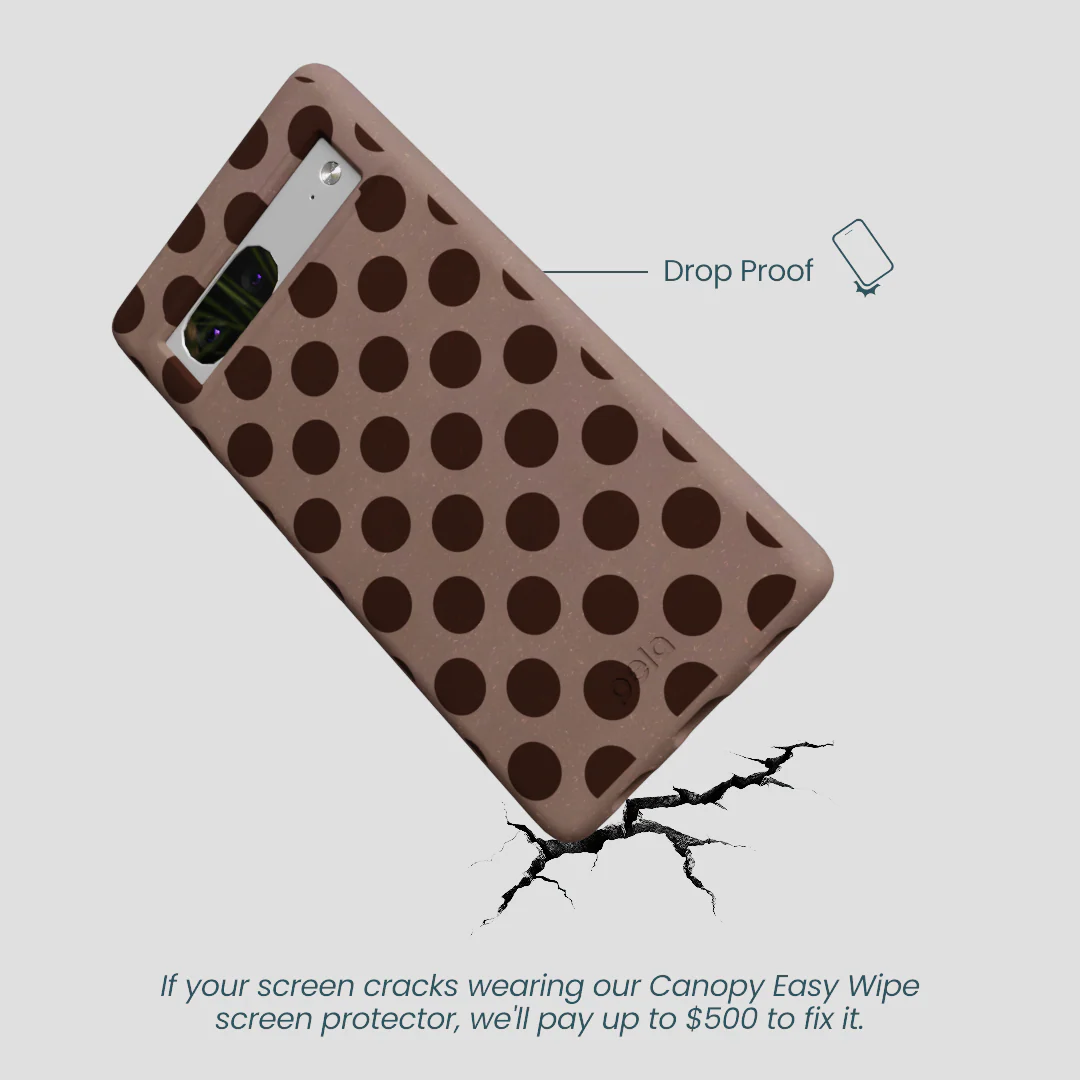 Chocolate Brown Cocoa Sprinkle Google Pixel 7 Case - Image 5
