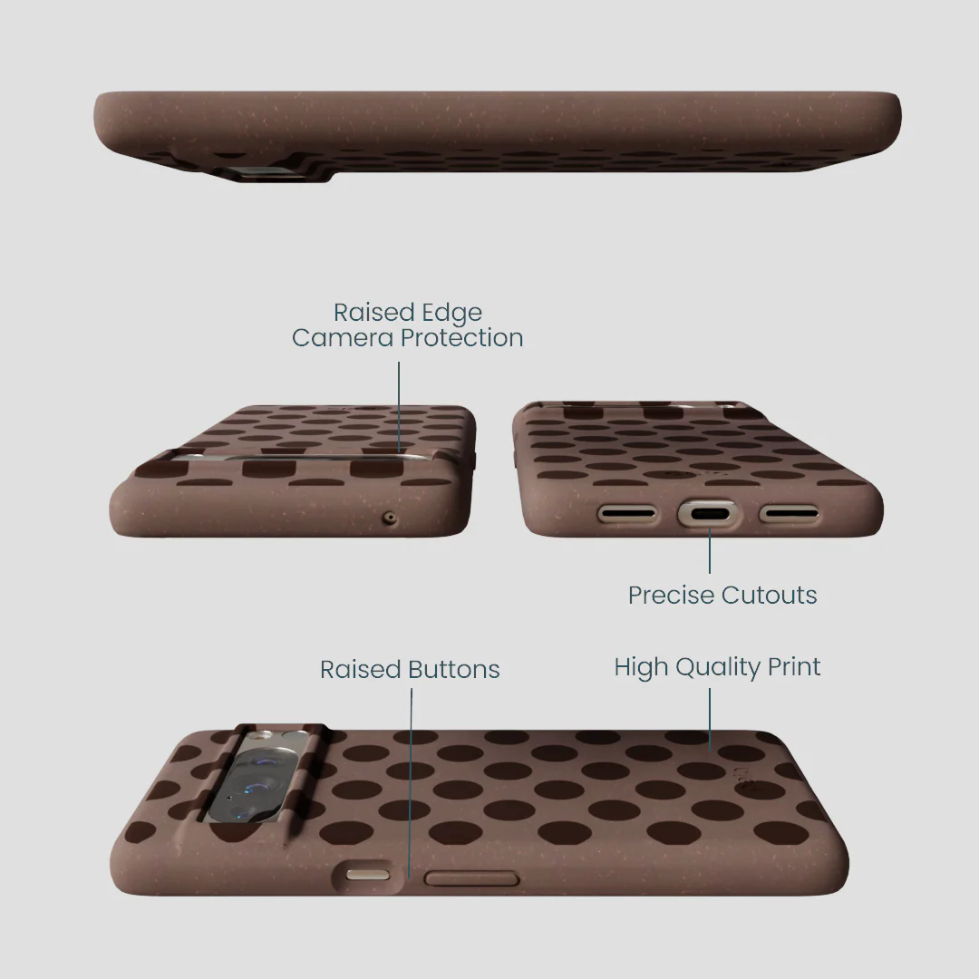 Chocolate Brown Cocoa Sprinkle Google Pixel 8 Pro Case - Image 3