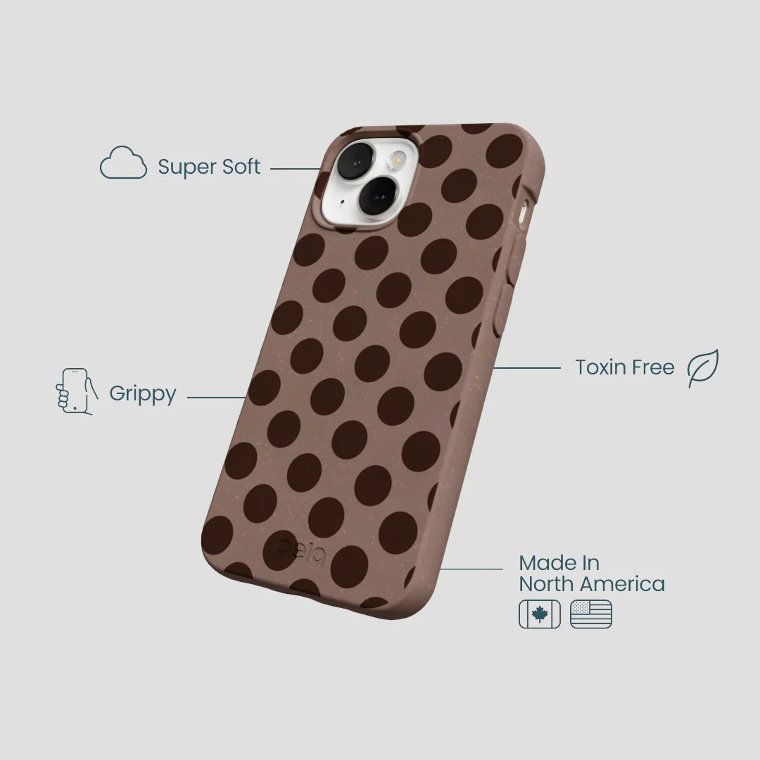 Chocolate Brown Cocoa Sprinkle iPhone 13 Mini Case - Image 4
