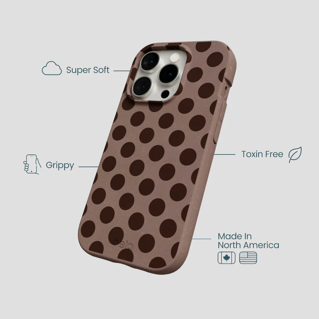 Chocolate Brown Cocoa Sprinkle iPhone 14 Pro Case - Image 4