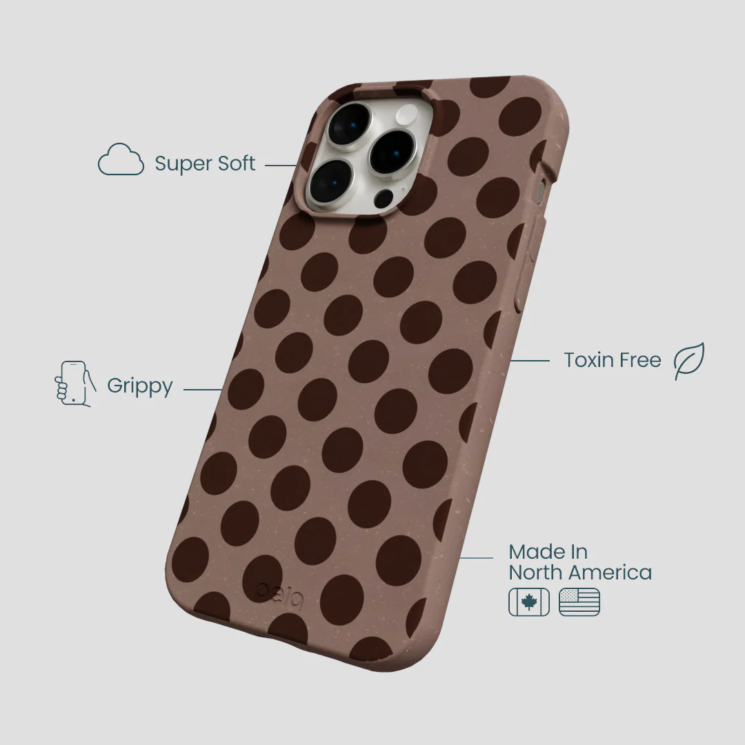 Chocolate Brown Cocoa Sprinkle iPhone 14 Pro Max Case - Image 4