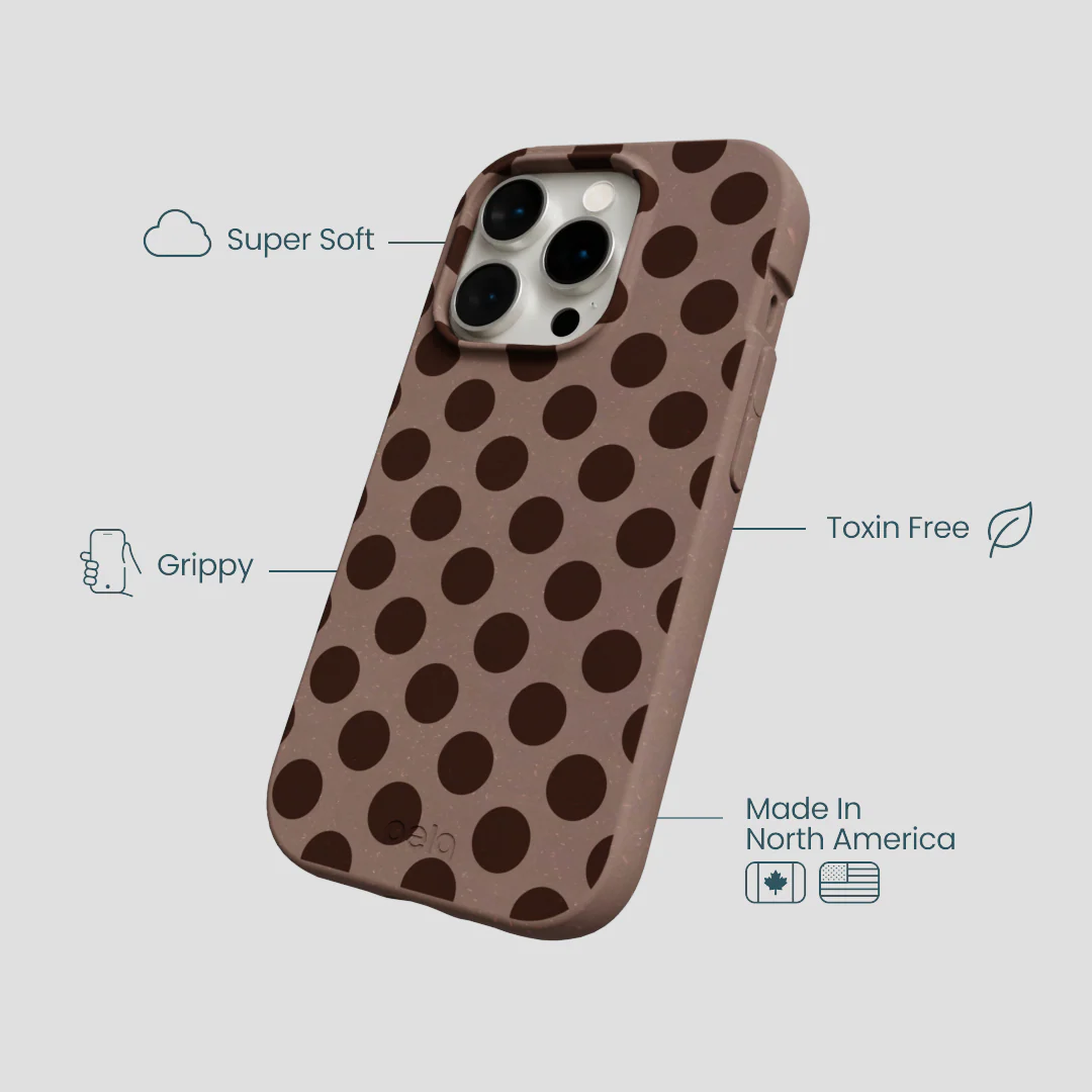 Chocolate Brown Cocoa Sprinkle iPhone 15 Pro Case - Image 4