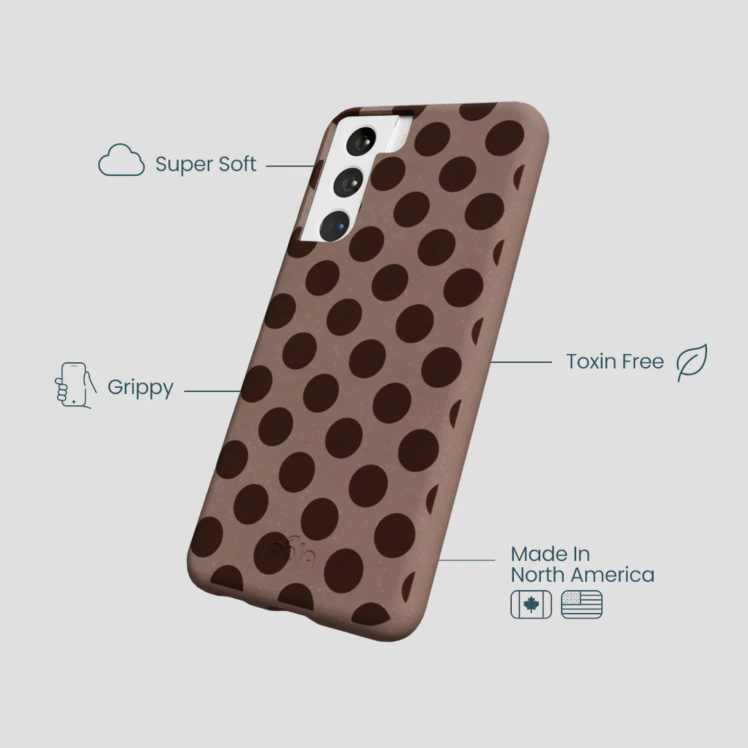 Chocolate Brown Cocoa Sprinkle Samsung Galaxy S21 Case - Image 4