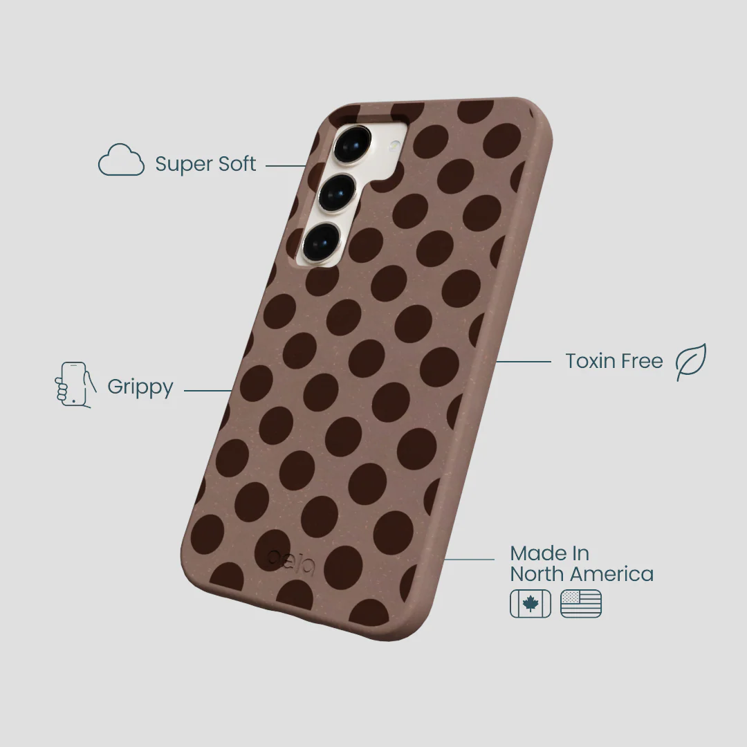 Chocolate Brown Cocoa Sprinkle Samsung Galaxy S23 Case - Image 4