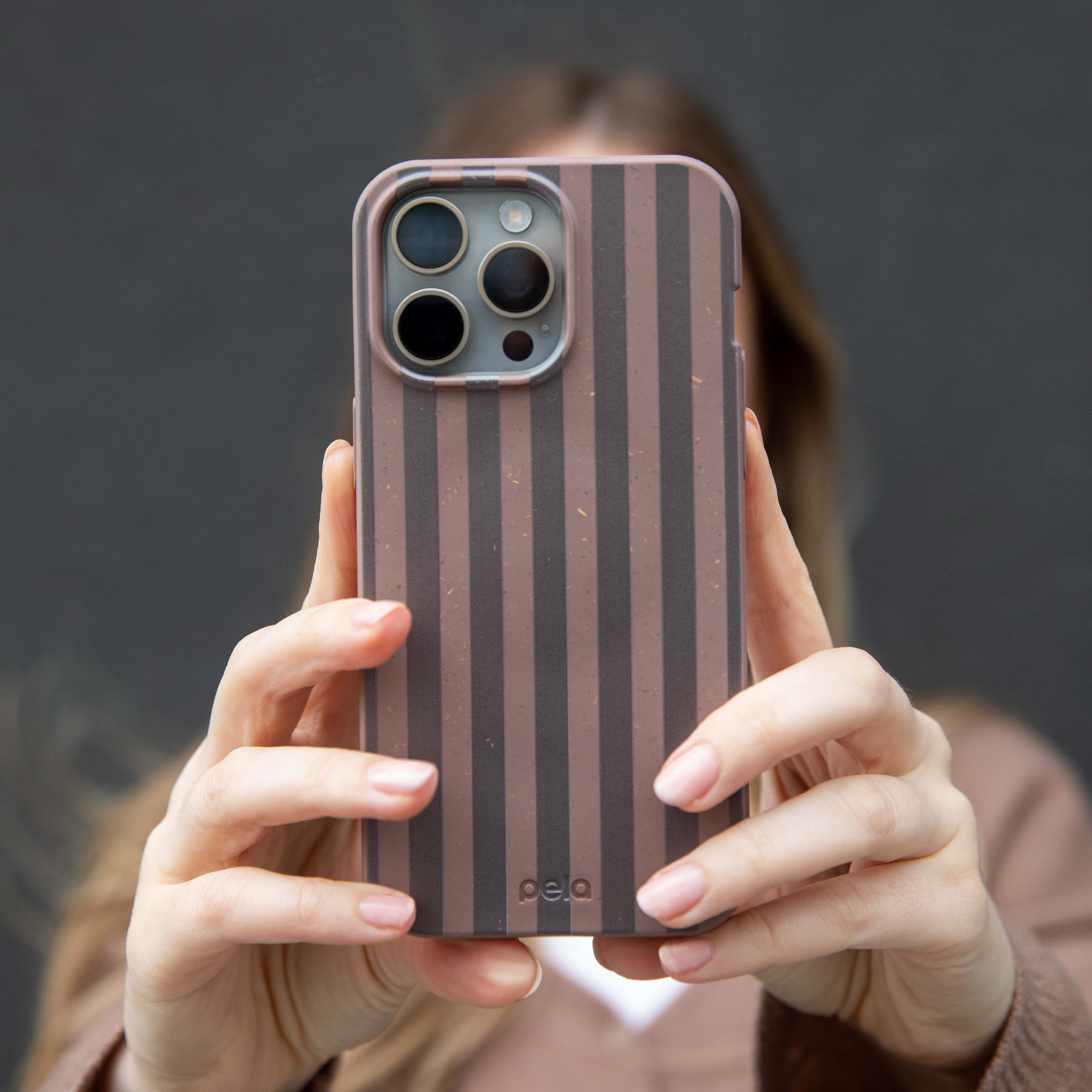 Chocolate Brown Cocoa Stripes Google Pixel 9/9 Pro Case - Image 6