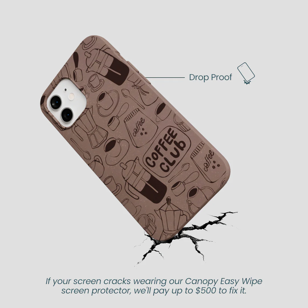 Chocolate Brown Coffee Club iPhone 12/ iPhone 12 Pro Case - Image 5
