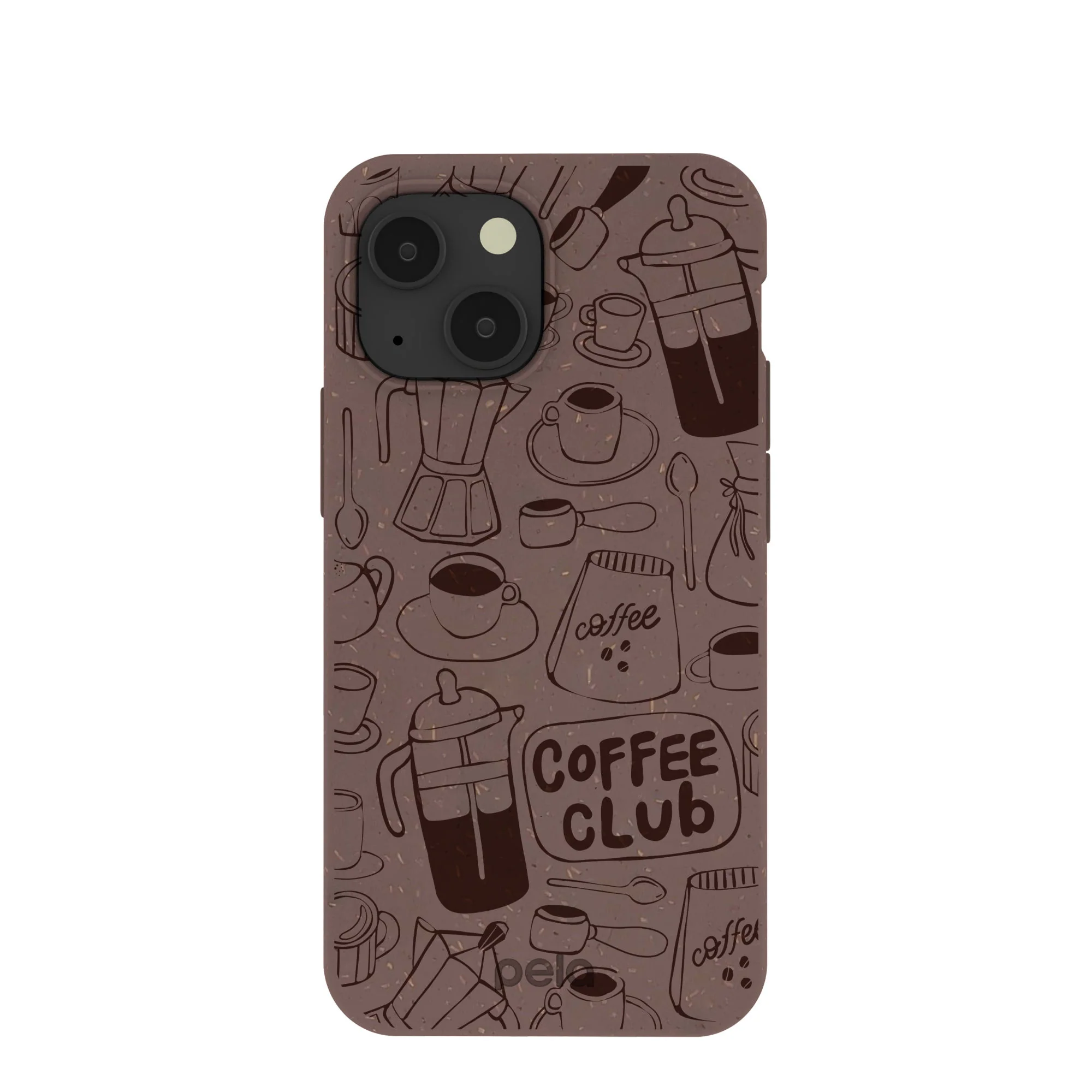 Chocolate Brown Coffee Club iPhone 13 Mini Case