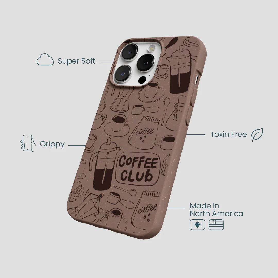 Chocolate Brown Coffee Club iPhone 13 Pro Case - Image 4