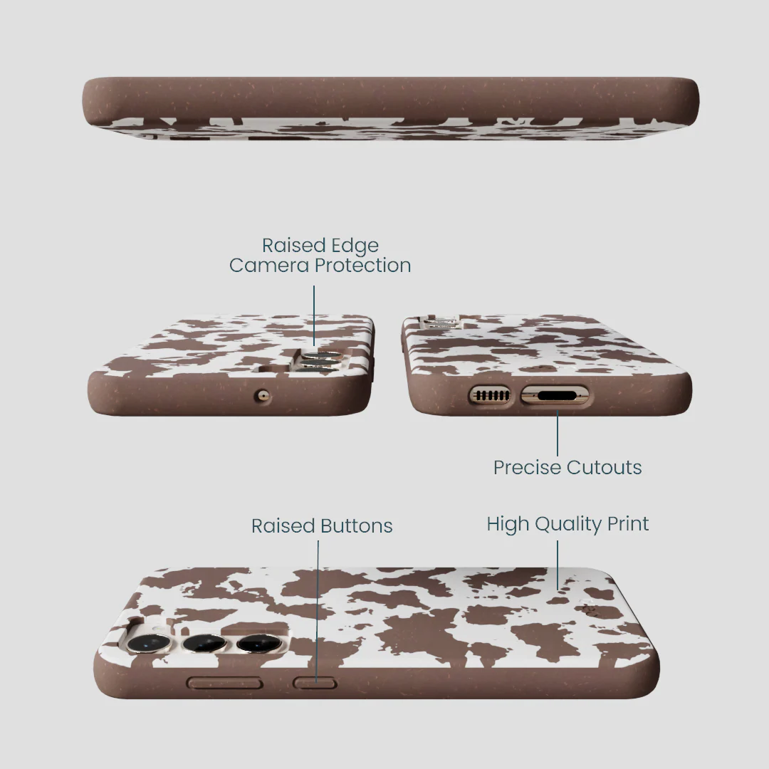 Chocolate Brown Cow Couture Samsung Galaxy S23+(Plus) Case - Image 3