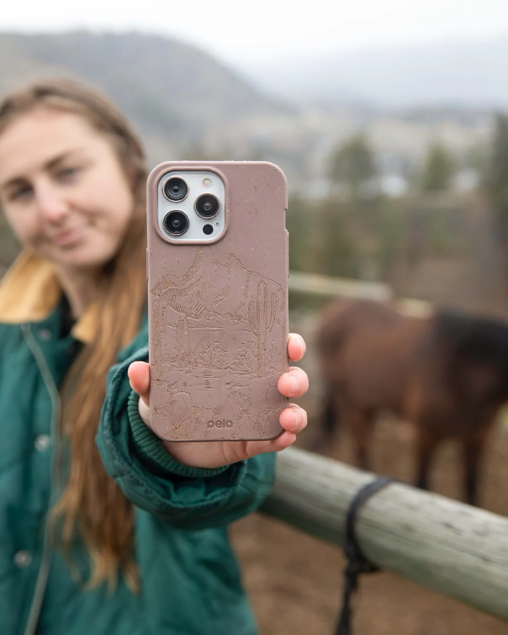 Chocolate Brown Desert Run iPhone 12 Mini Case - Image 2