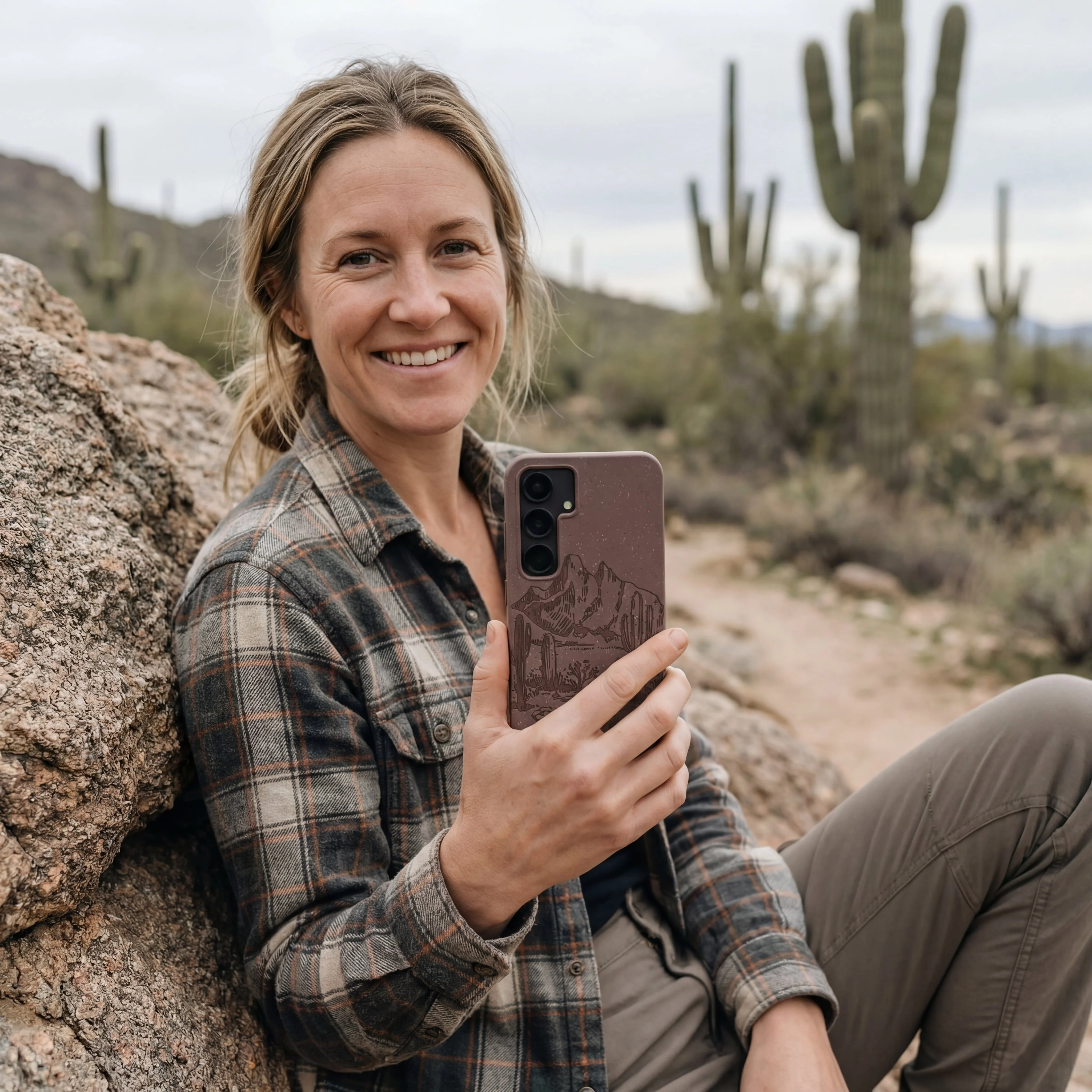 Chocolate Brown Desert Run Samsung Galaxy S25 Ultra Case - Image 2