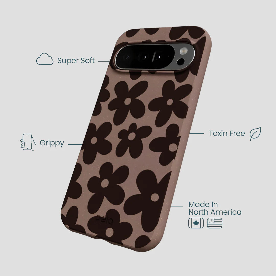 Chocolate Brown Earthy Blooms Google Pixel 10 Pro XL Case - Image 4