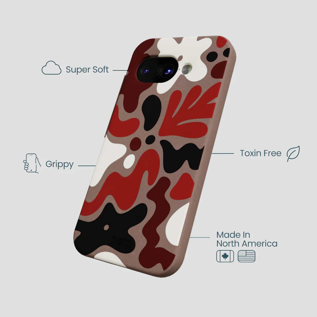 Chocolate Brown Earthy Curves Google Pixel 9a Case - Image 4