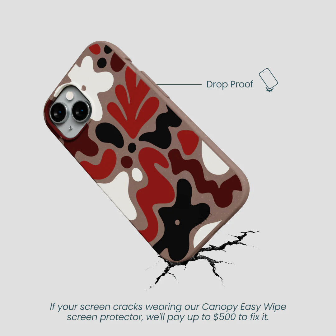 Chocolate Brown Earthy Curves iPhone 15 Case - Image 5