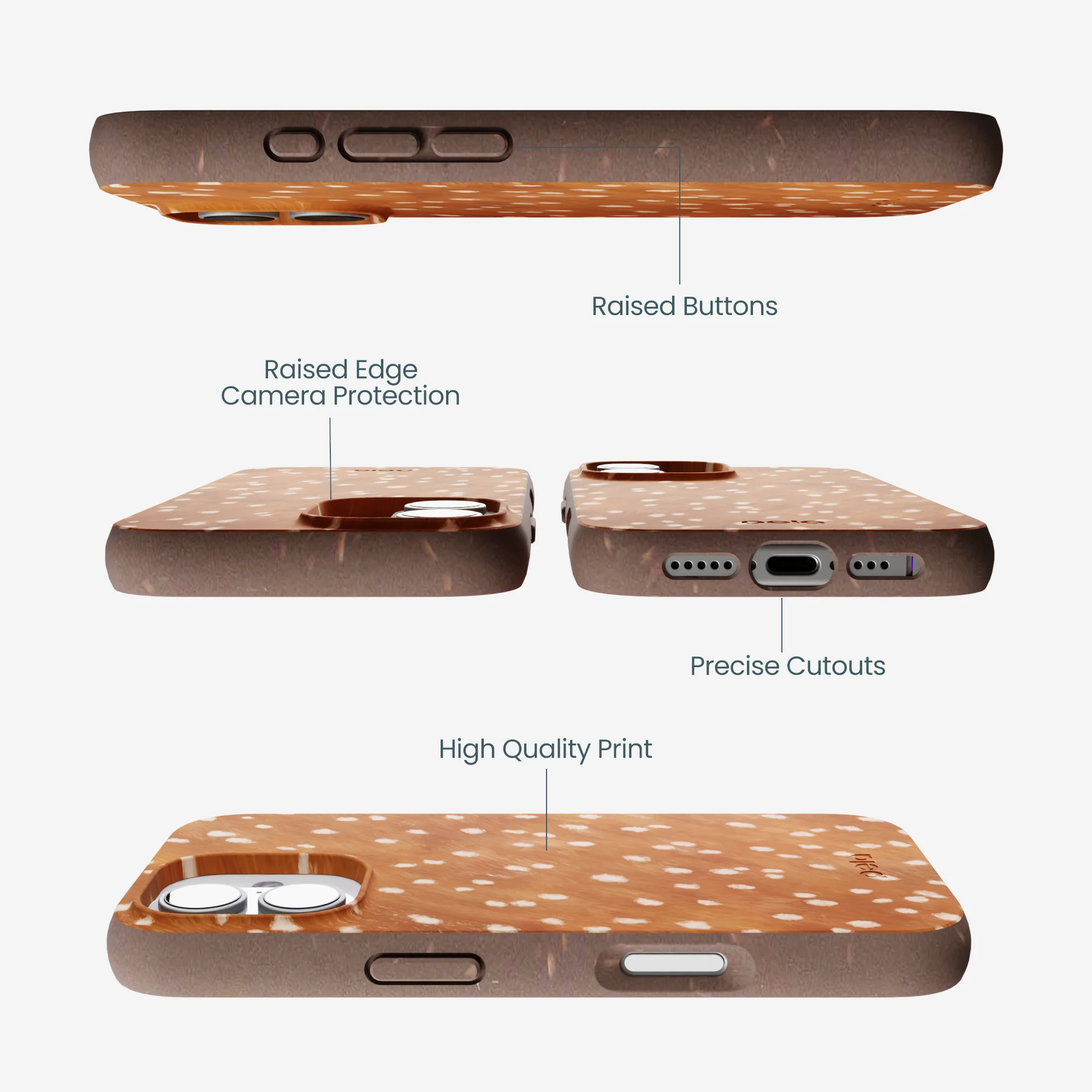 Chocolate Brown Fawn iPhone 17 Case - Image 3
