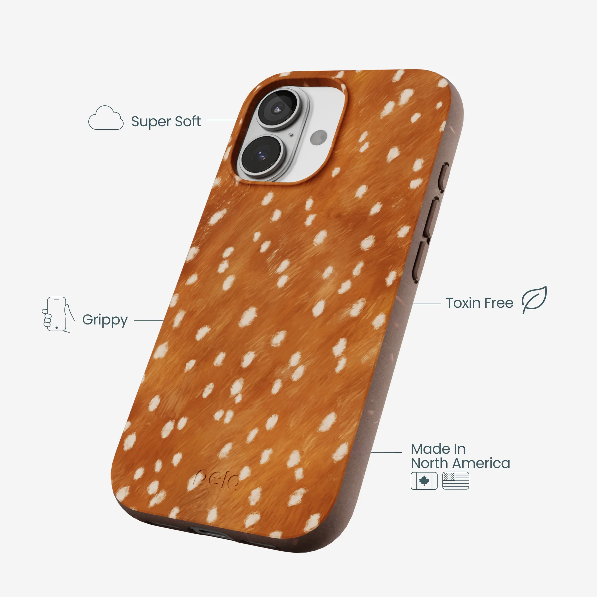 Chocolate Brown Fawn iPhone 17 Case - Image 4