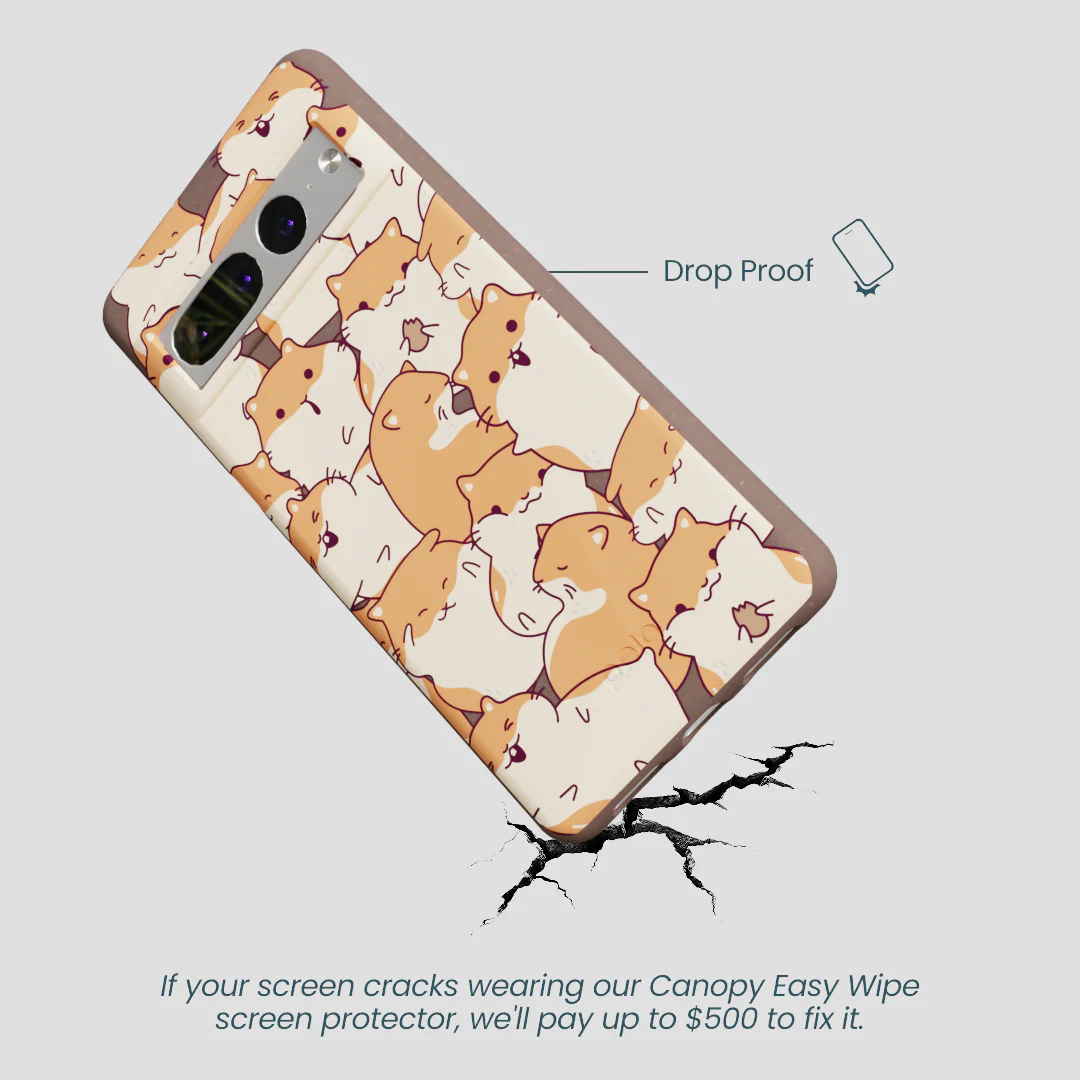 Chocolate Brown Happy Hamsters Google Pixel 7 Pro Case - Image 5