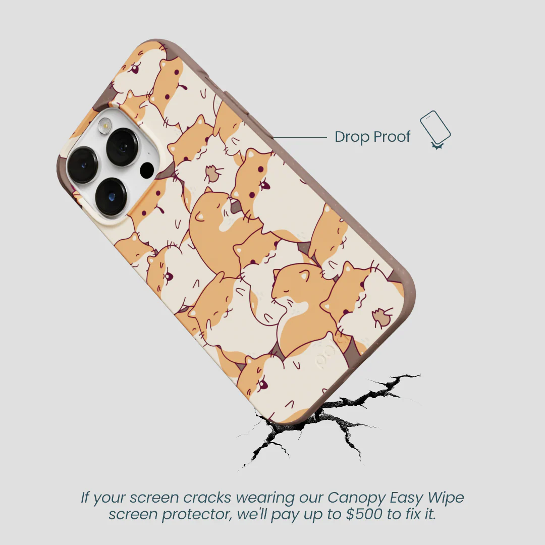 Chocolate Brown Happy Hamsters iPhone 13 Pro Max Case - Image 5