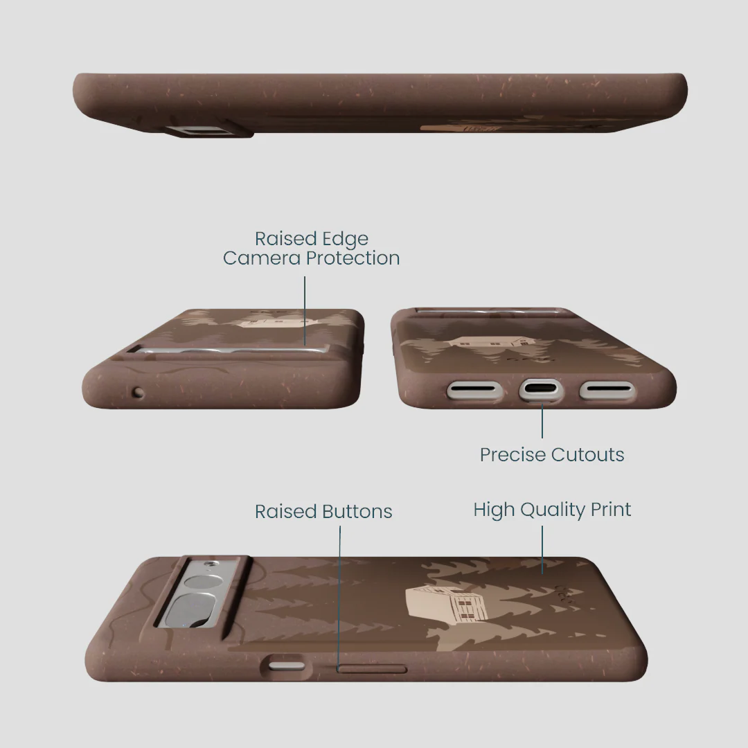 Chocolate Brown Hidden Cabin Google Pixel 7 Pro Case - Image 3