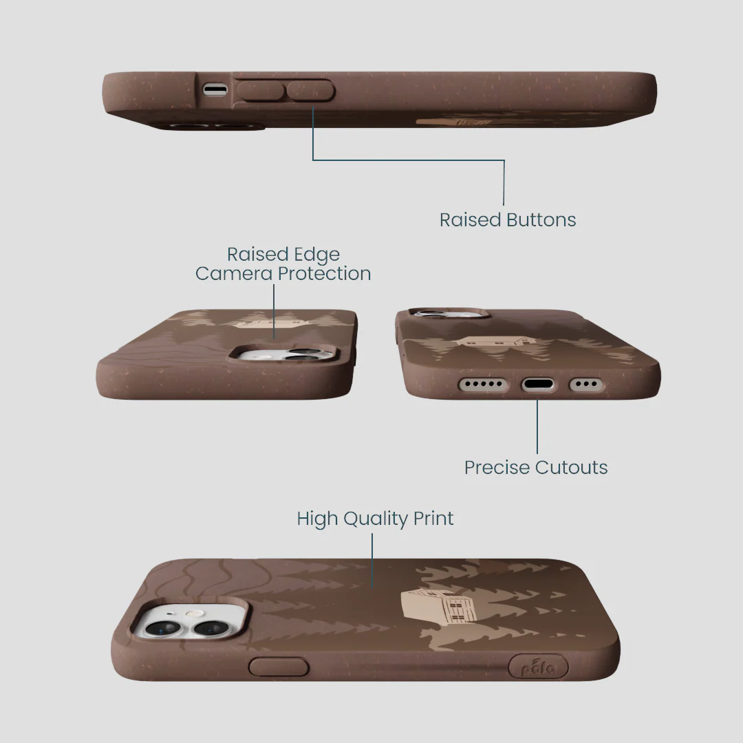 Chocolate Brown Hidden Cabin iPhone 12/ iPhone 12 Pro Case - Image 3