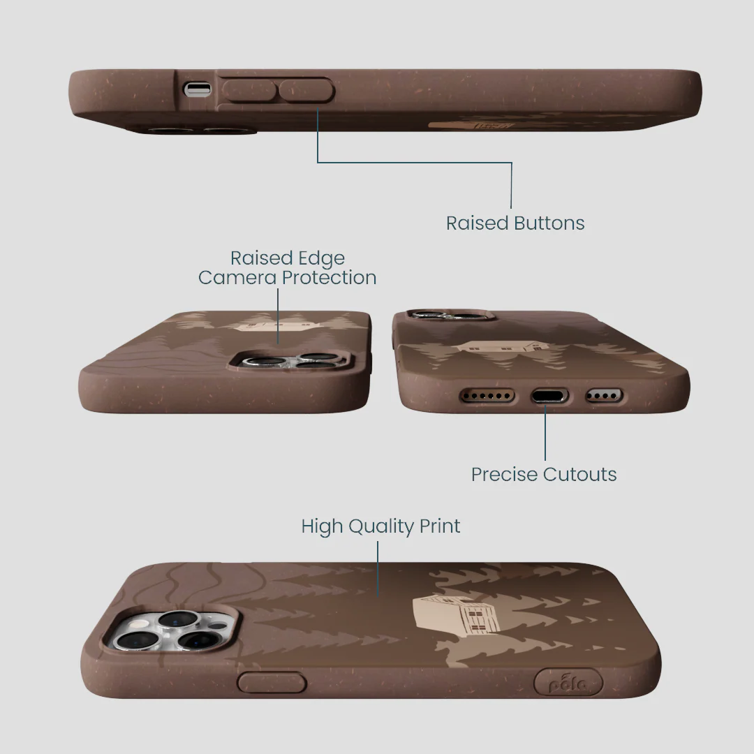 Chocolate Brown Hidden Cabin iPhone 12 Pro Max Case - Image 3