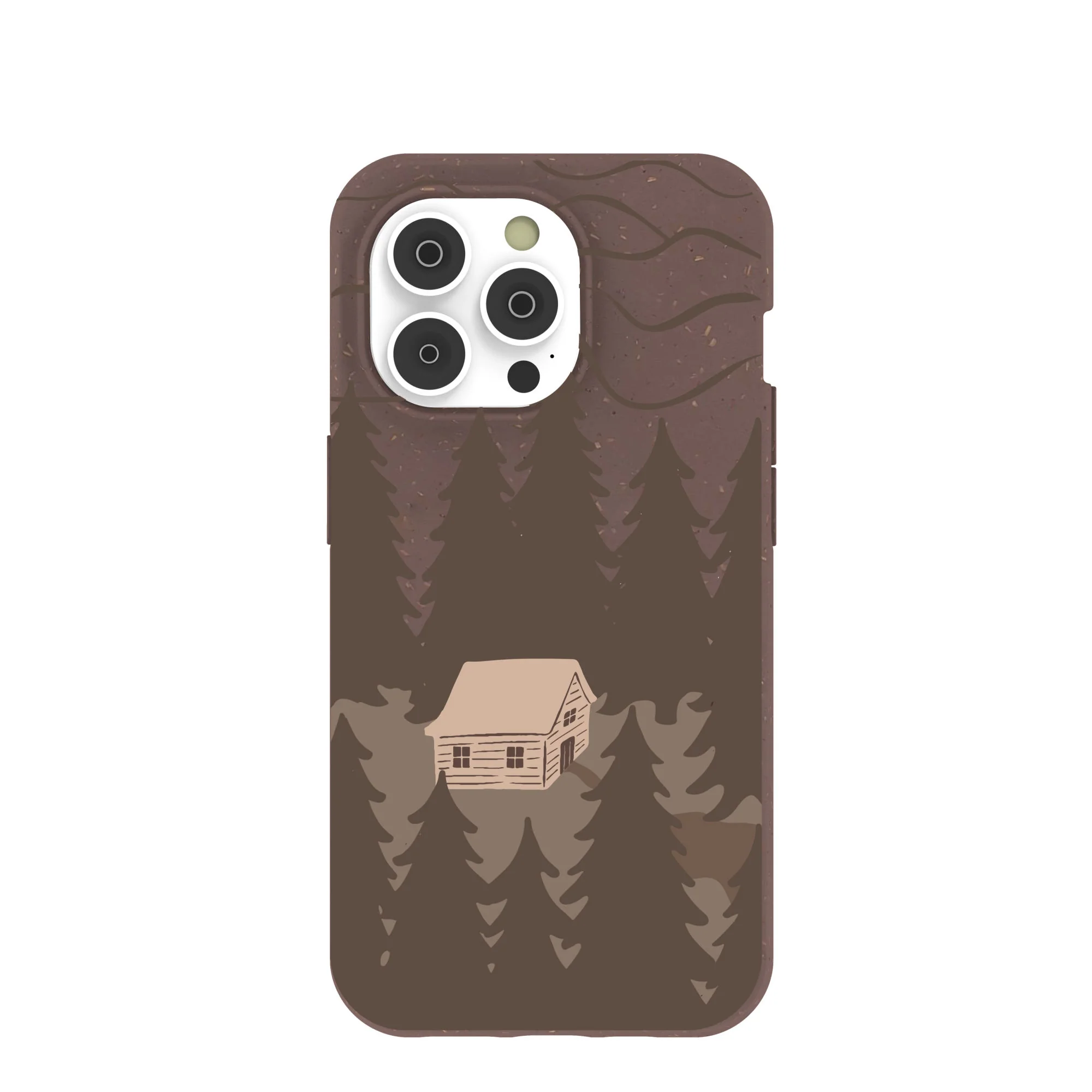 Chocolate Brown Hidden Cabin iPhone 14 Pro Case