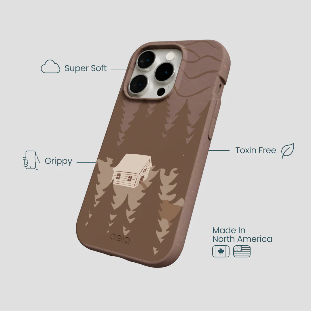 Chocolate Brown Hidden Cabin iPhone 14 Pro Case - Image 4