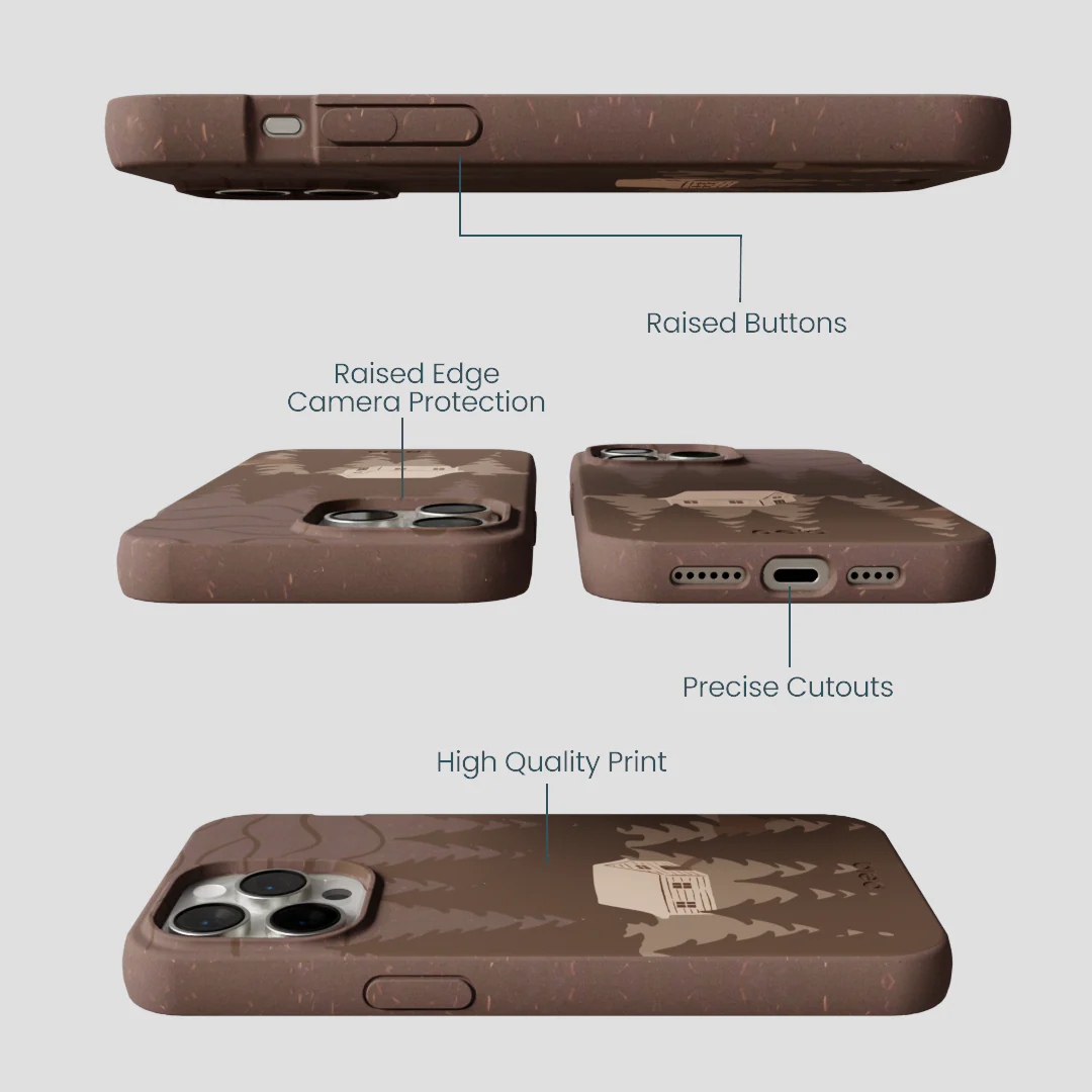 Chocolate Brown Hidden Cabin iPhone 14 Pro Max Case - Image 3