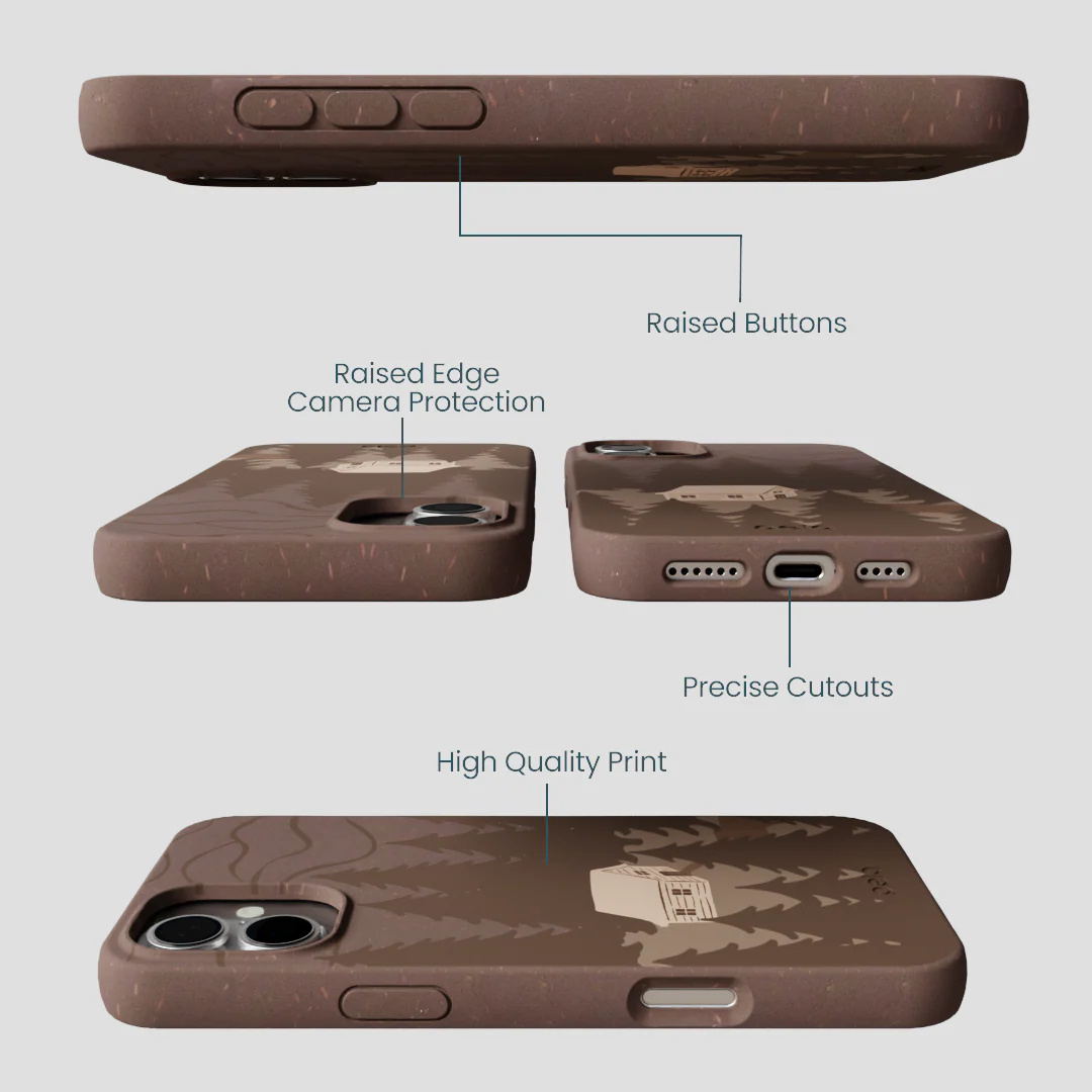 Chocolate Brown Hidden Cabin iPhone 16 Plus Case - Image 3
