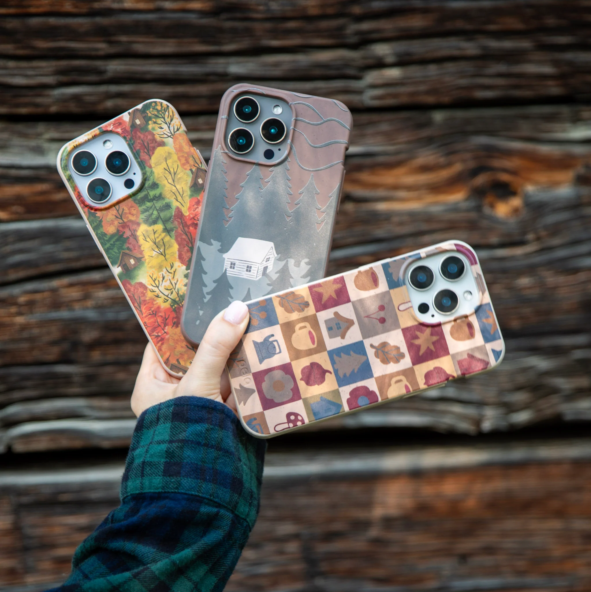 Chocolate Brown Hidden Cabin iPhone 16 Plus Case - Image 9
