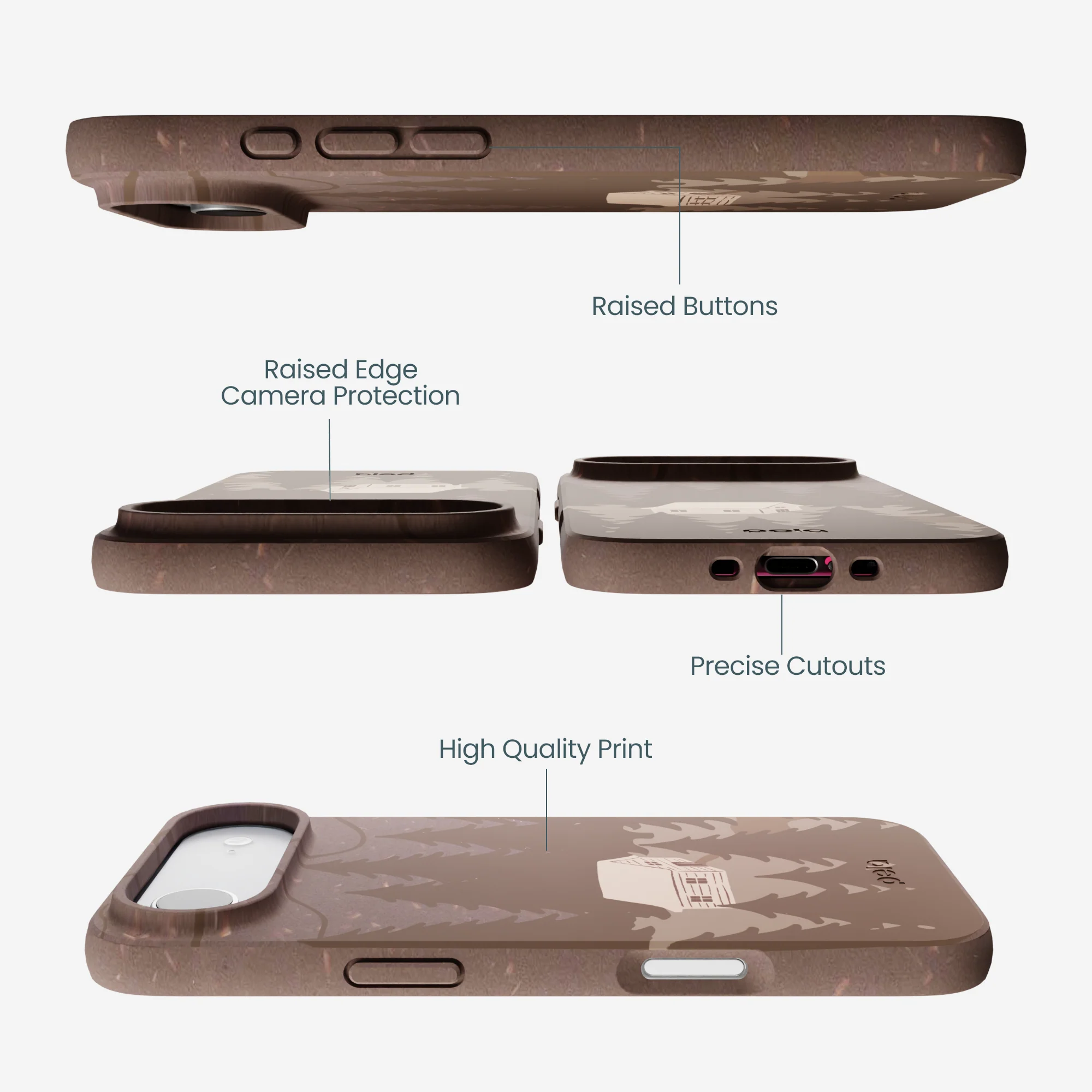 Chocolate Brown Hidden Cabin iPhone Air Case - Image 3