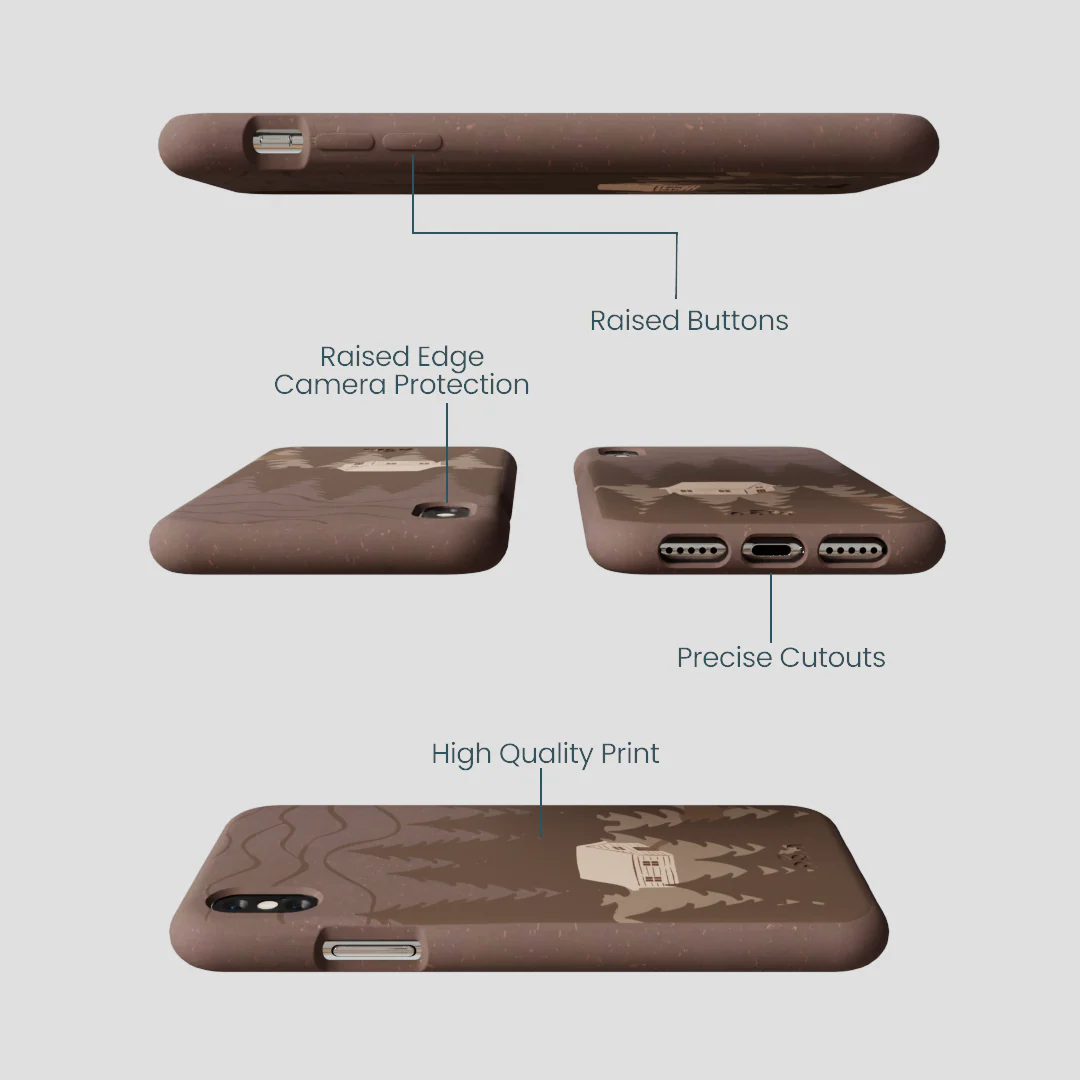 Chocolate Brown Hidden Cabin iPhone XR Case - Image 3