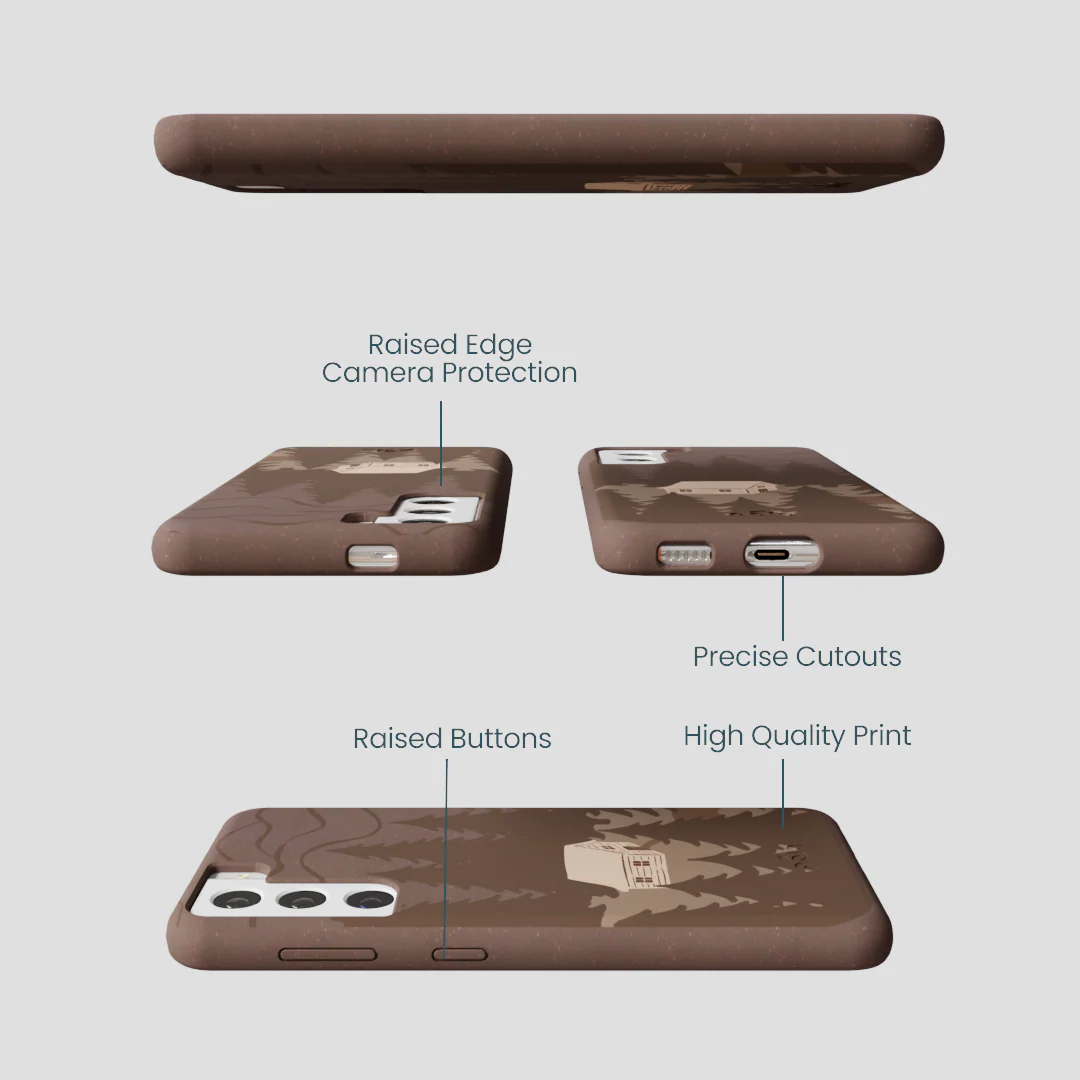 Chocolate Brown Hidden Cabin Samsung Galaxy S22 Case - Image 3
