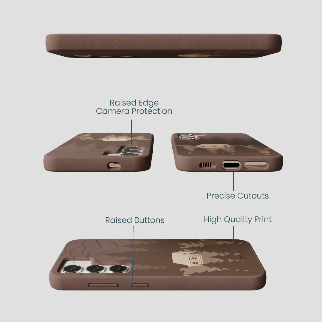 Chocolate Brown Hidden Cabin Samsung Galaxy S23 Case - Image 3