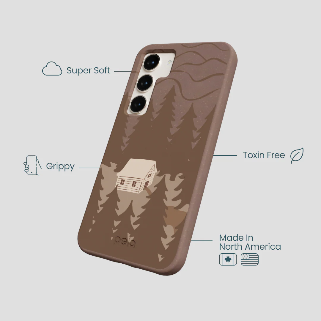 Chocolate Brown Hidden Cabin Samsung Galaxy S23 Case - Image 4