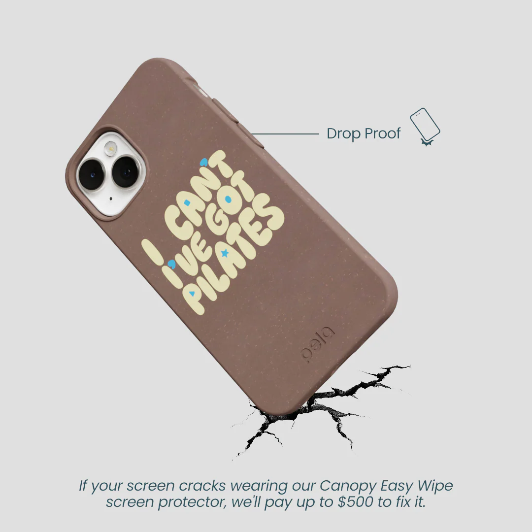 Chocolate Brown Ive got Pilates iPhone 13 Case - Image 5