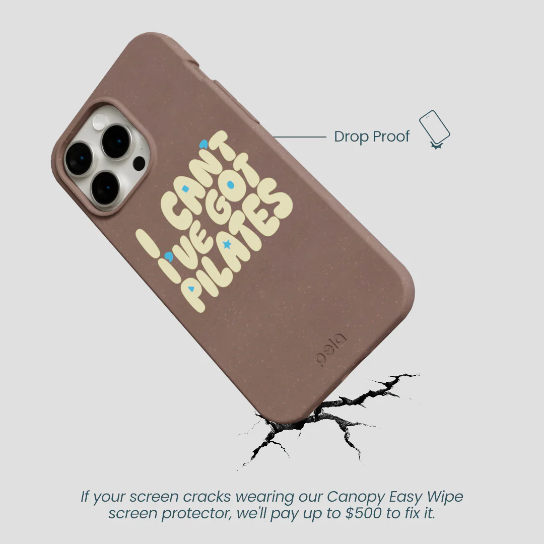 Chocolate Brown Ive got Pilates iPhone 14 Pro Max Case - Image 5