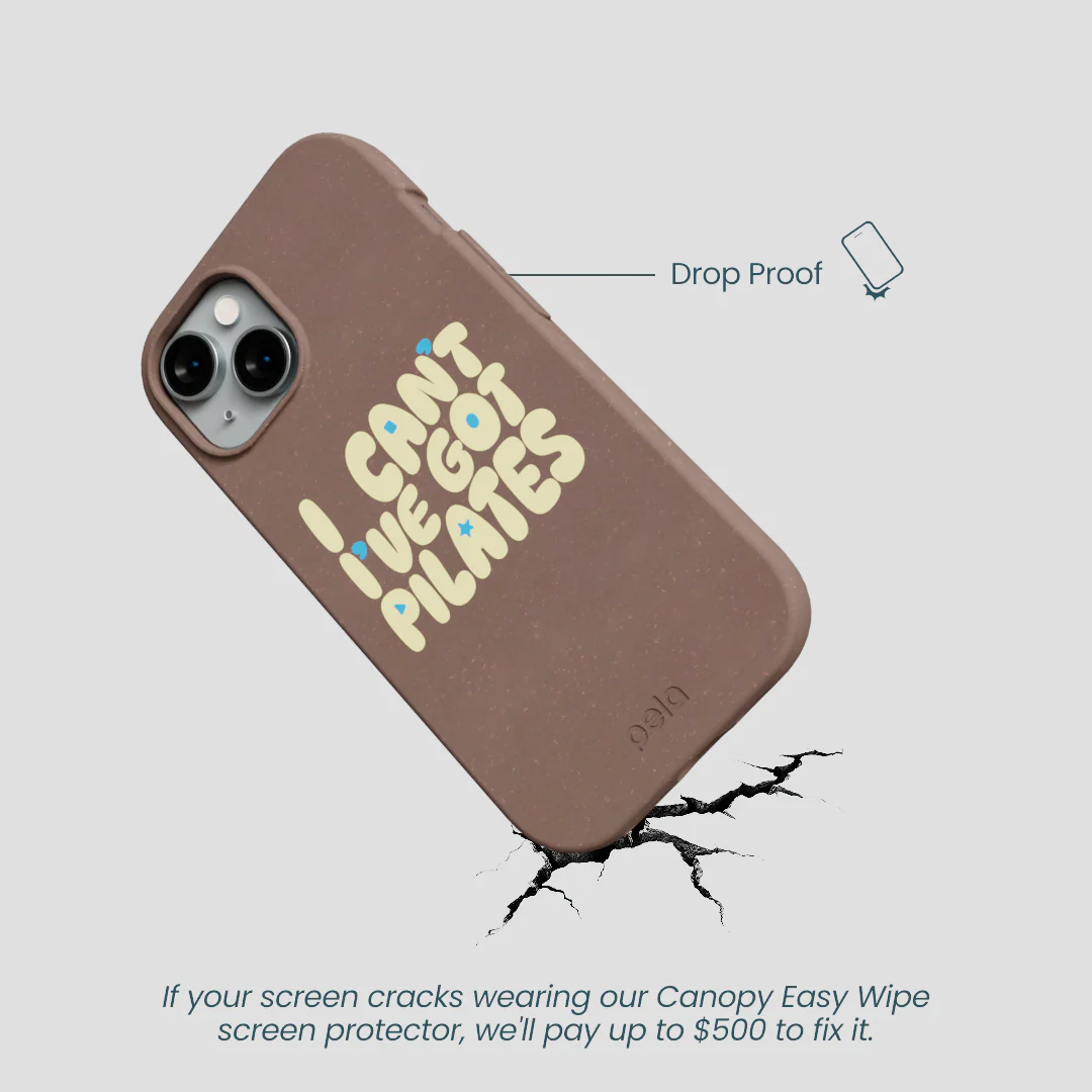 Chocolate Brown Ive got Pilates iPhone 15 Case - Image 5