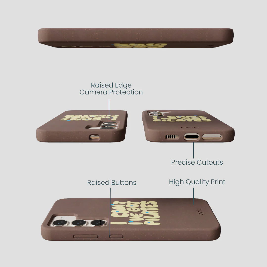 Chocolate Brown Ive got Pilates Samsung Galaxy S24 Case - Image 3