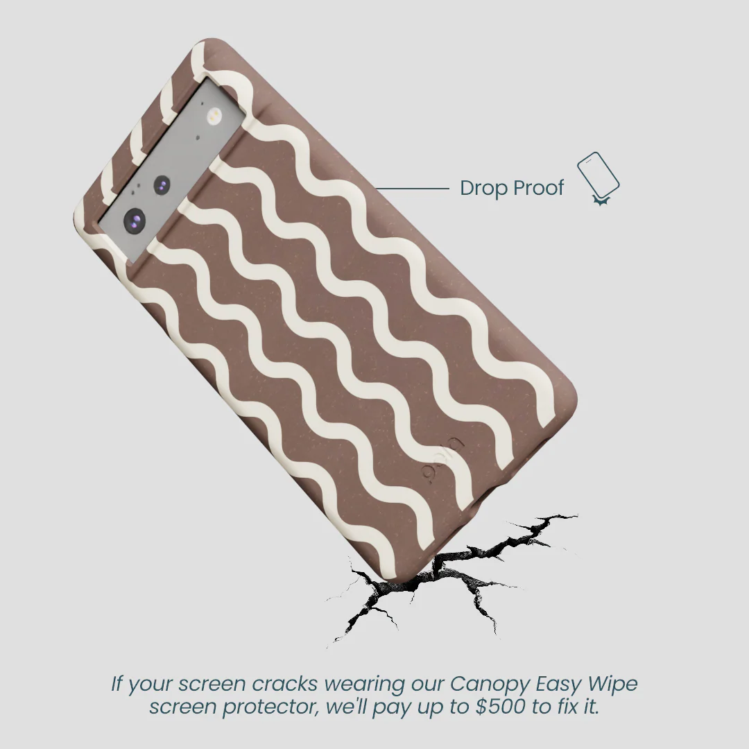 Chocolate Brown Latte Waves Google Pixel 6 Case - Image 5