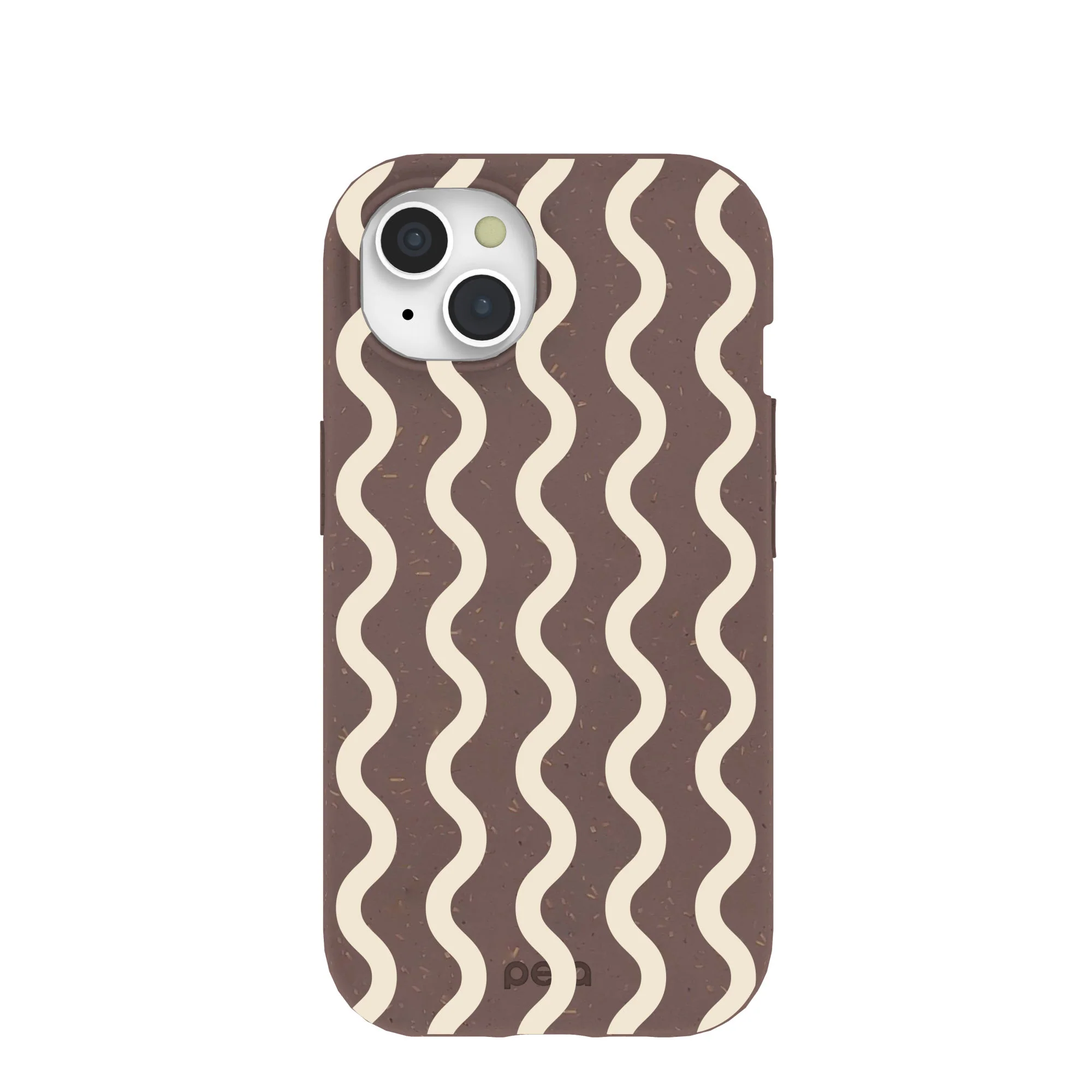 Chocolate Brown Latte Waves iPhone 15 Case