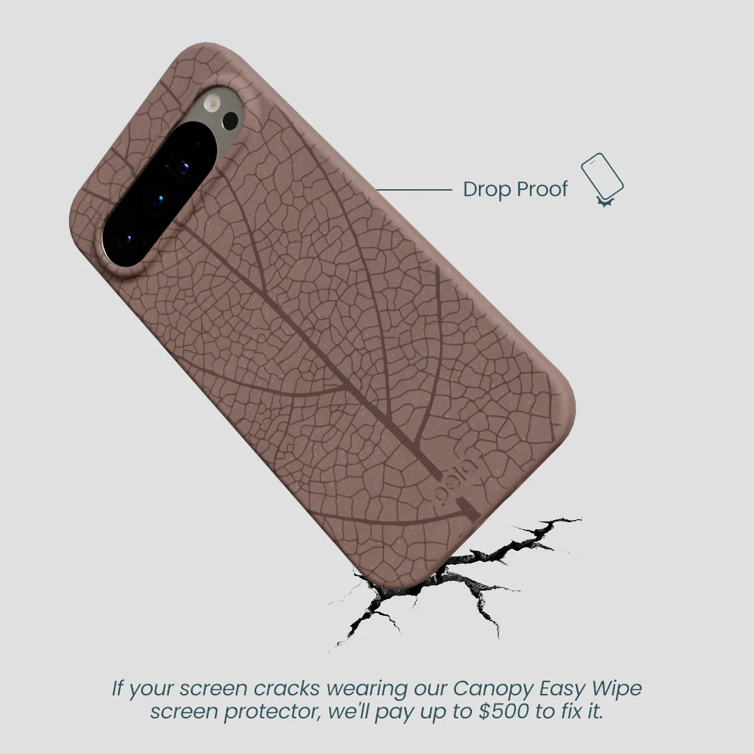 Chocolate Brown Leaf Veins Google Pixel 9 Pro XL Case - Image 5