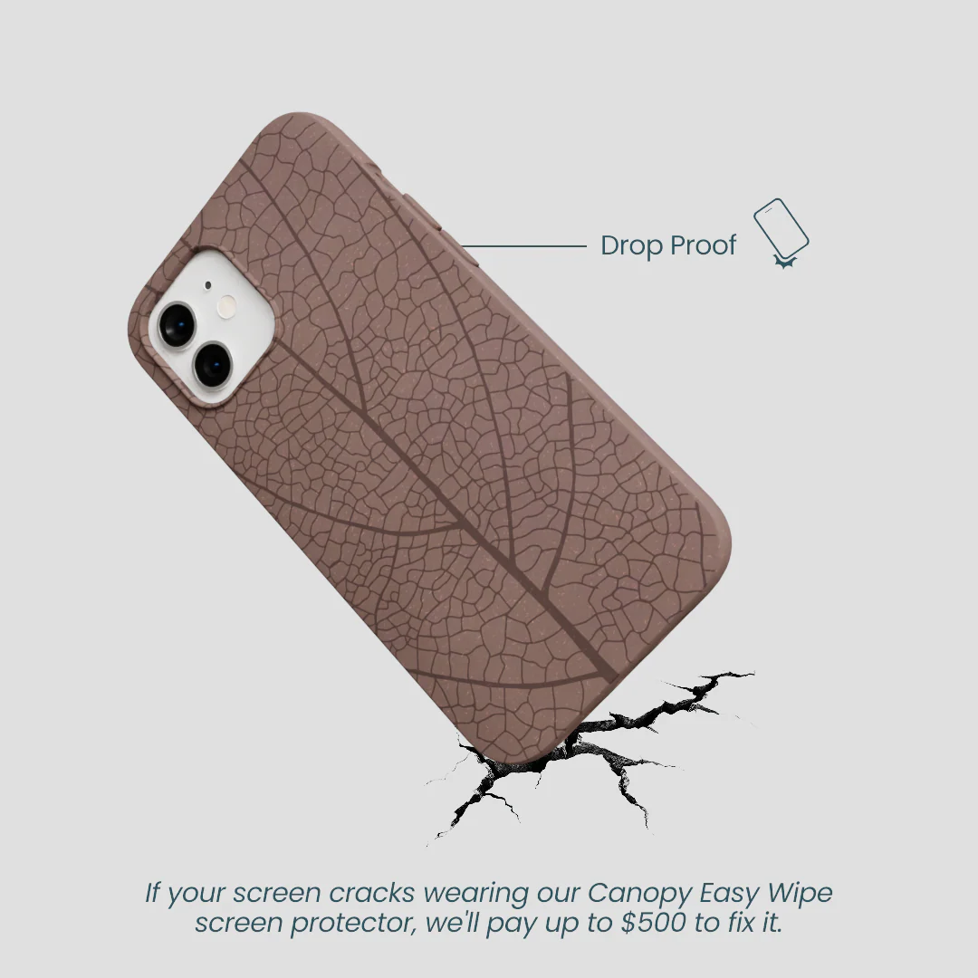 Chocolate Brown Leaf Veins iPhone 12/ iPhone 12 Pro Case - Image 5