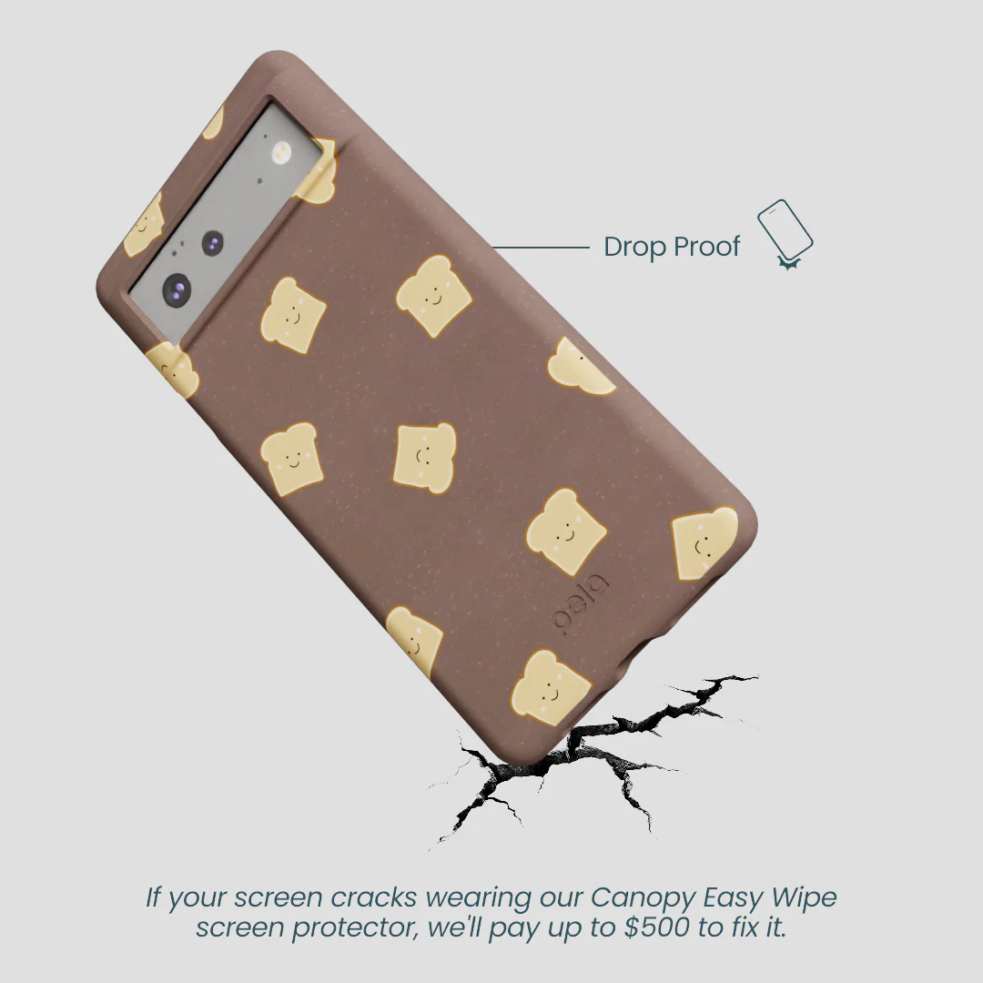 Chocolate Brown Mini Toast Google Pixel 6a Case - Image 5