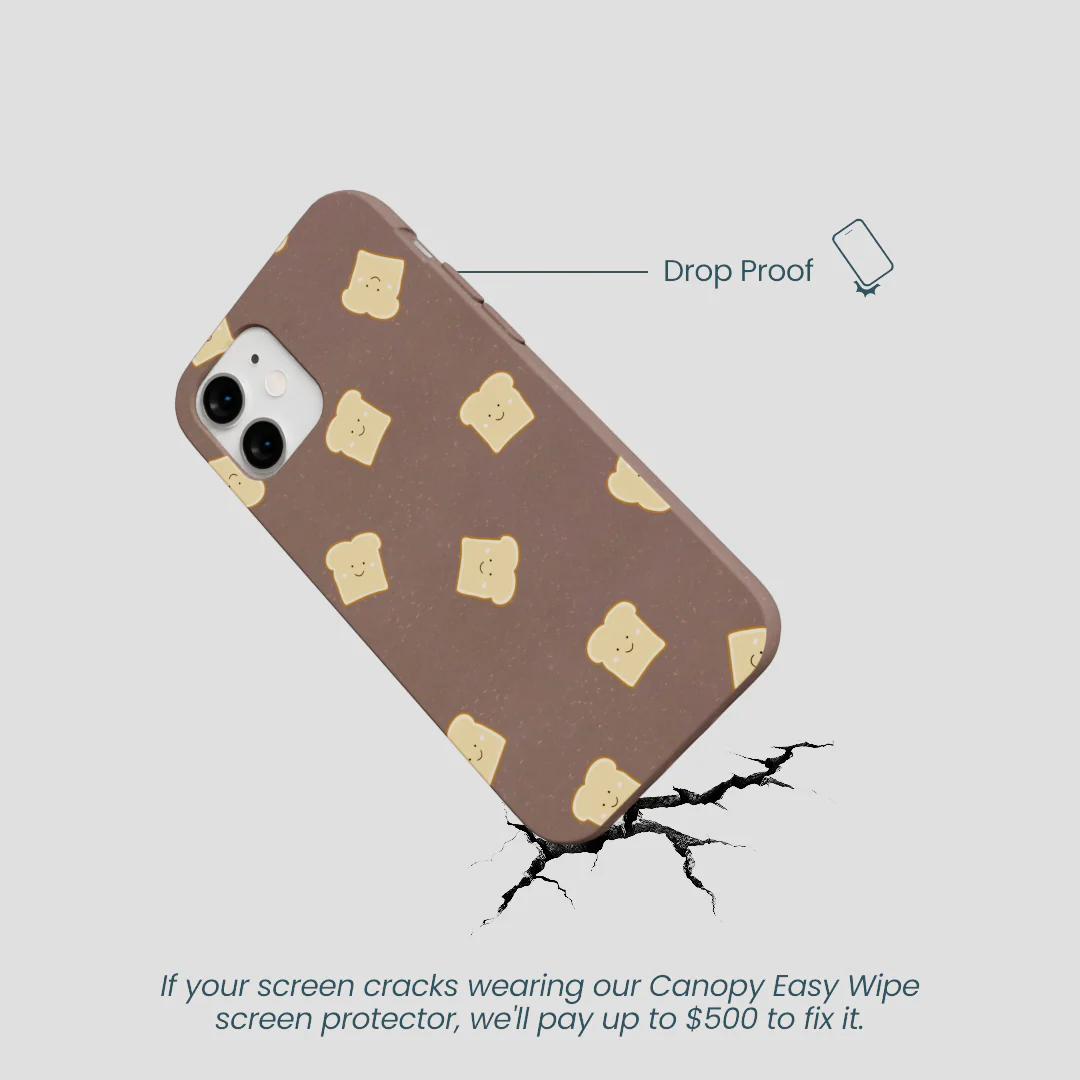 Chocolate Brown Mini Toast iPhone 12 Mini Case - Image 5